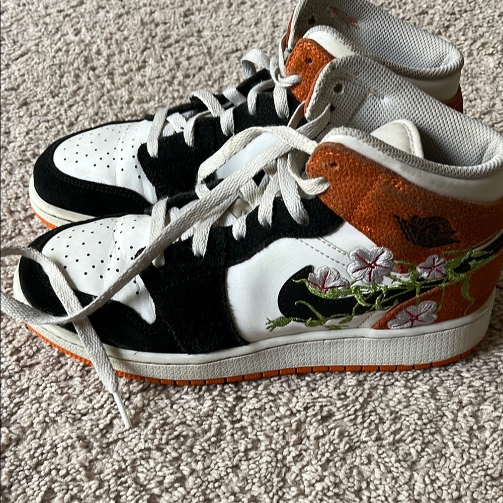 Embroidered High-Top Sneakers